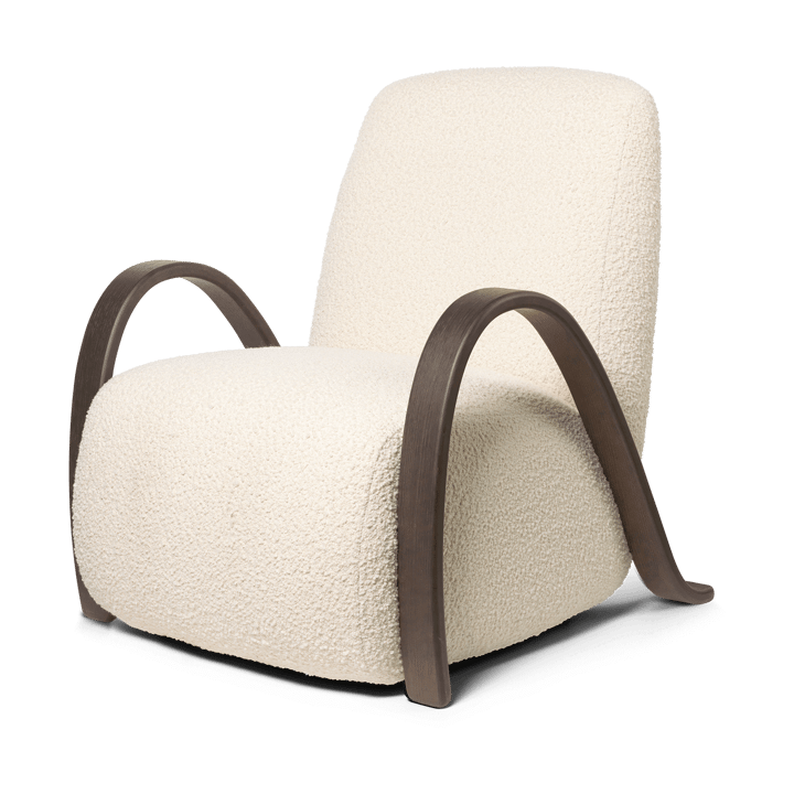Buur lounge chair Nordic Bouclé, Vaaleanharmaa Ferm Living