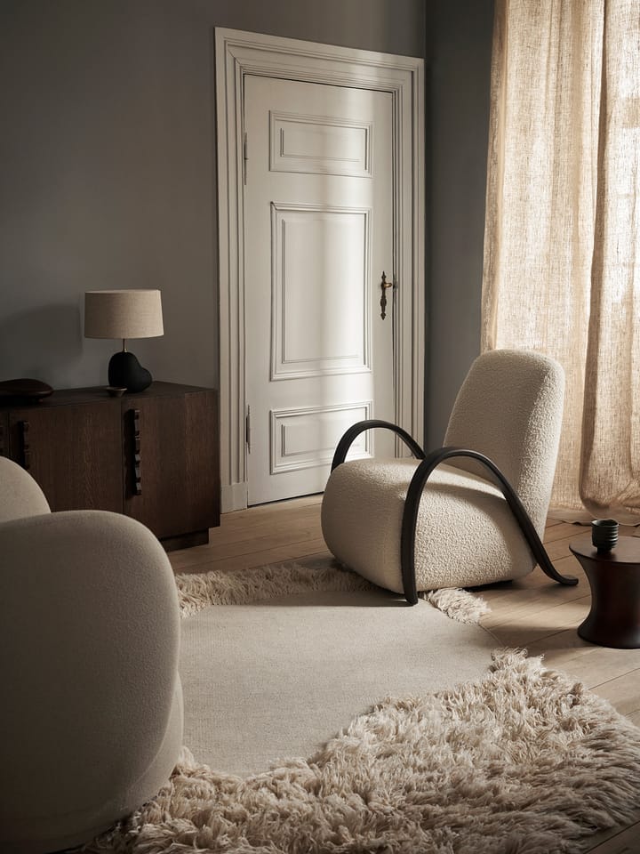 Buur lounge chair Nordic Bouclé - Vaaleanharmaa - ferm LIVING
