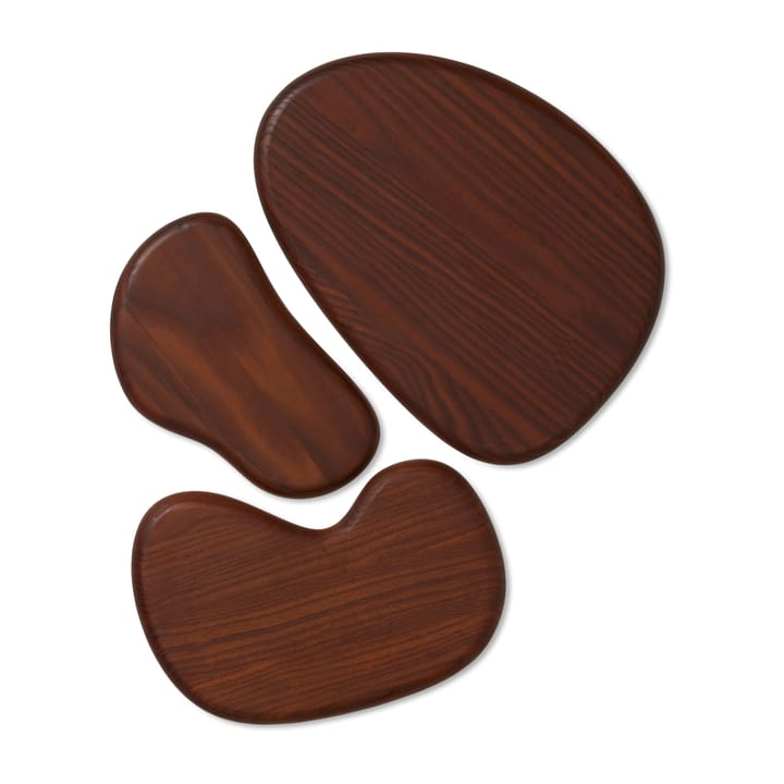 Cairn leikkuulauta 3 osaa, Dark Brown Ferm Living