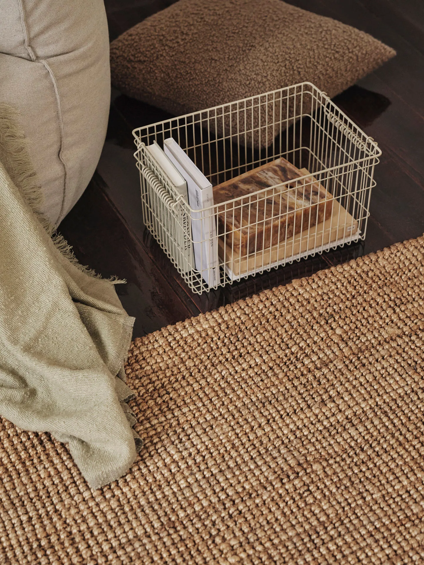 Cala kori pinottava 2-pakkaus, Cashmere, 36,2 x 26,2 x 20,2 cm Ferm Living