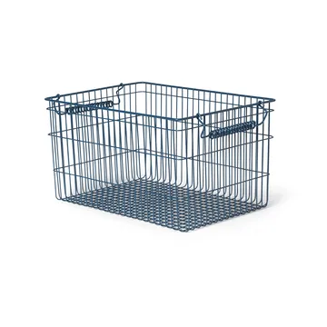 Cala kori pinottava 2-pakkaus - Dark blue, 36,2 x 26,2 x 20,2 cm - Ferm Living