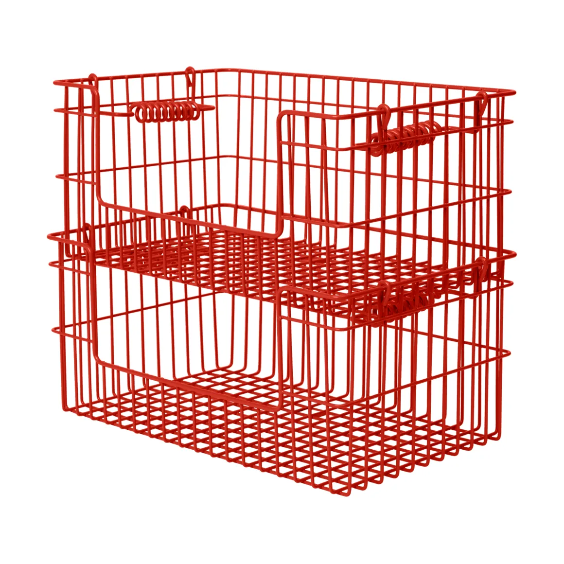 Cala kori pinottava 2-pakkaus, Poppy red, 28,7x18x13 cm Ferm Living