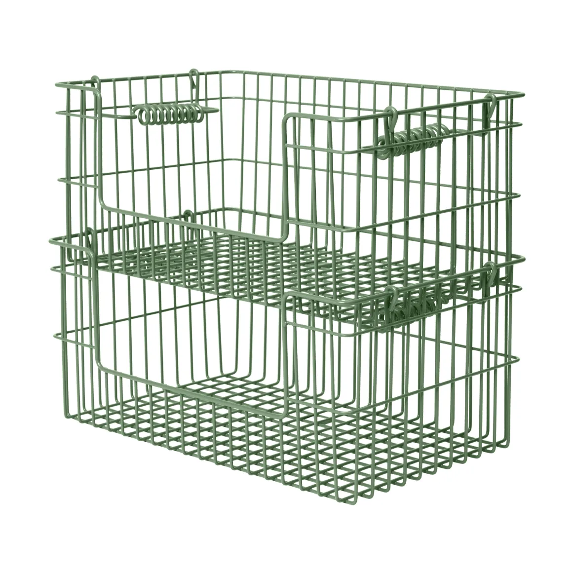 Cala kori pinottava 2-pakkaus, Verdant green, 28,7x18x13 cm Ferm Living