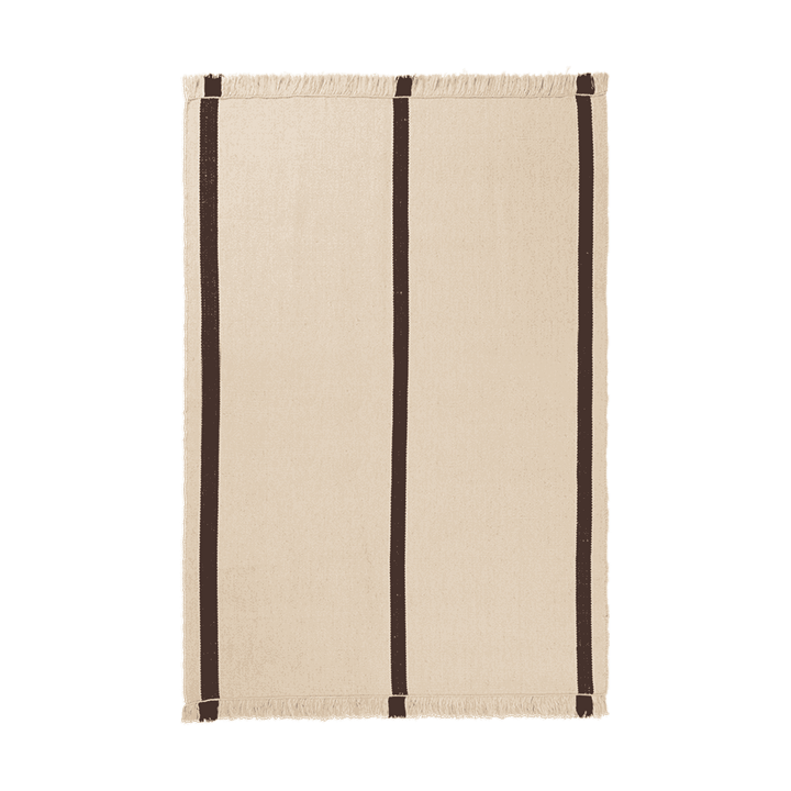Calm kelim matto - Off-white, Coffee, 140x200 cm - Ferm Living