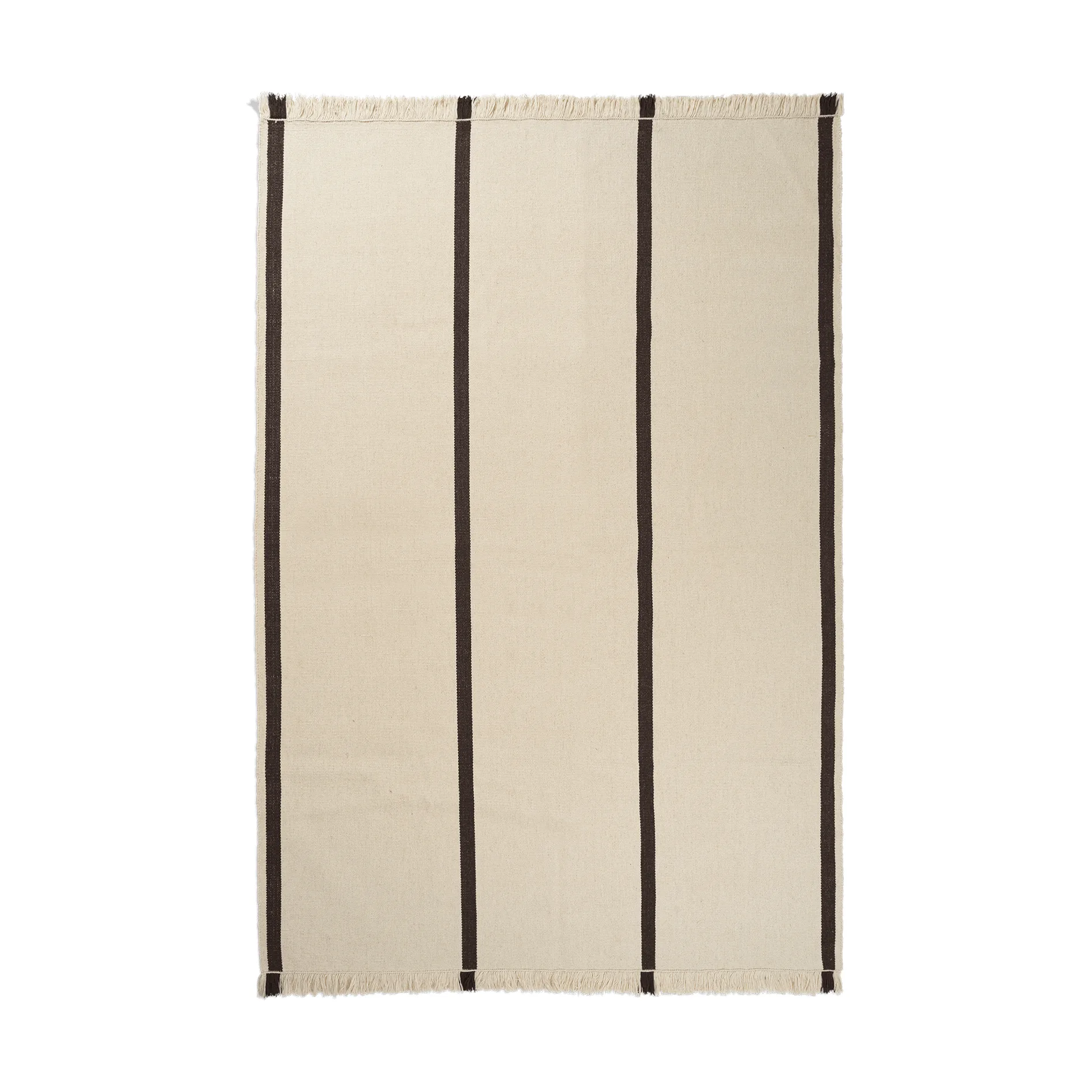 Calm kelim matto, Off-white, Coffee, 200x300 cm Ferm Living