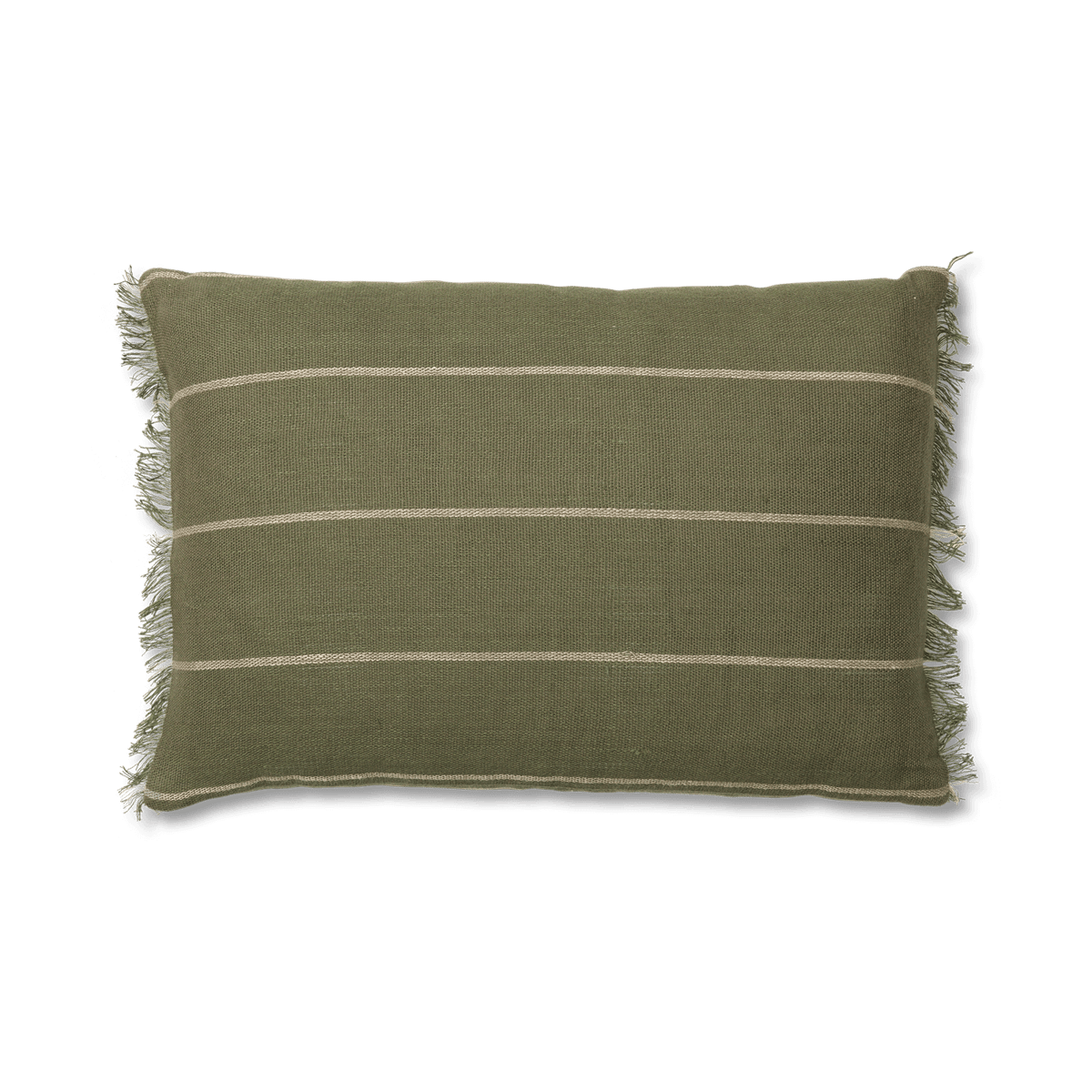 ferm LIVING Calm tyynynpäällinen 40×60 cm Oliivi-vaaleanbeige