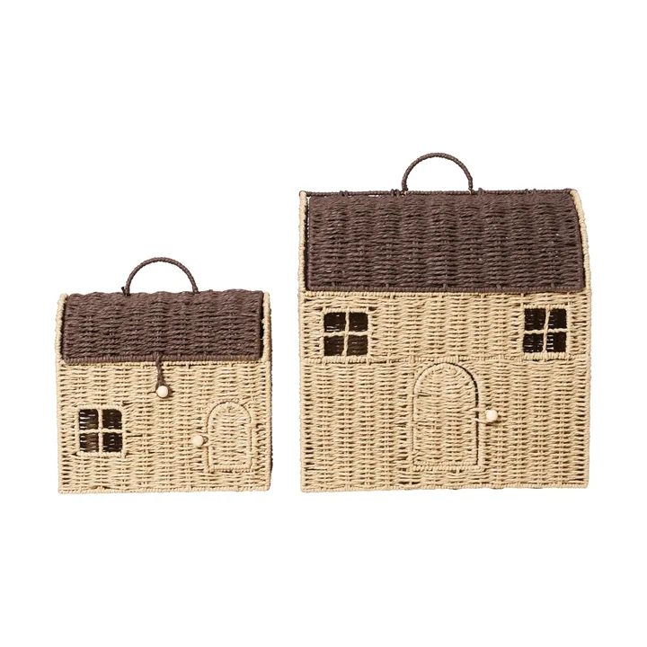 Casu talonmuotoiset säilytyskorit, 2 kpl - Natural-tummanruskea - Ferm Living