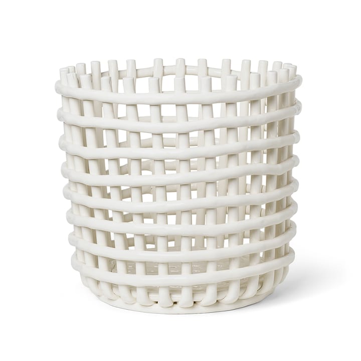 Ceramic letitetty kori Ø35 cm - Off white - Ferm LIVING