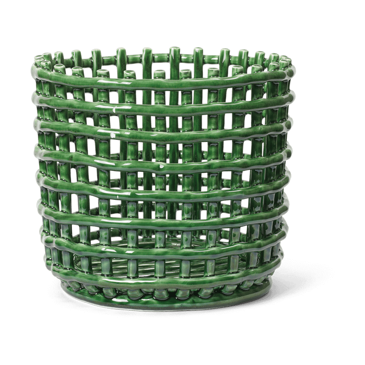 Ceramic punottu kori Ø 23,5 cm - Emerald Green - Ferm Living