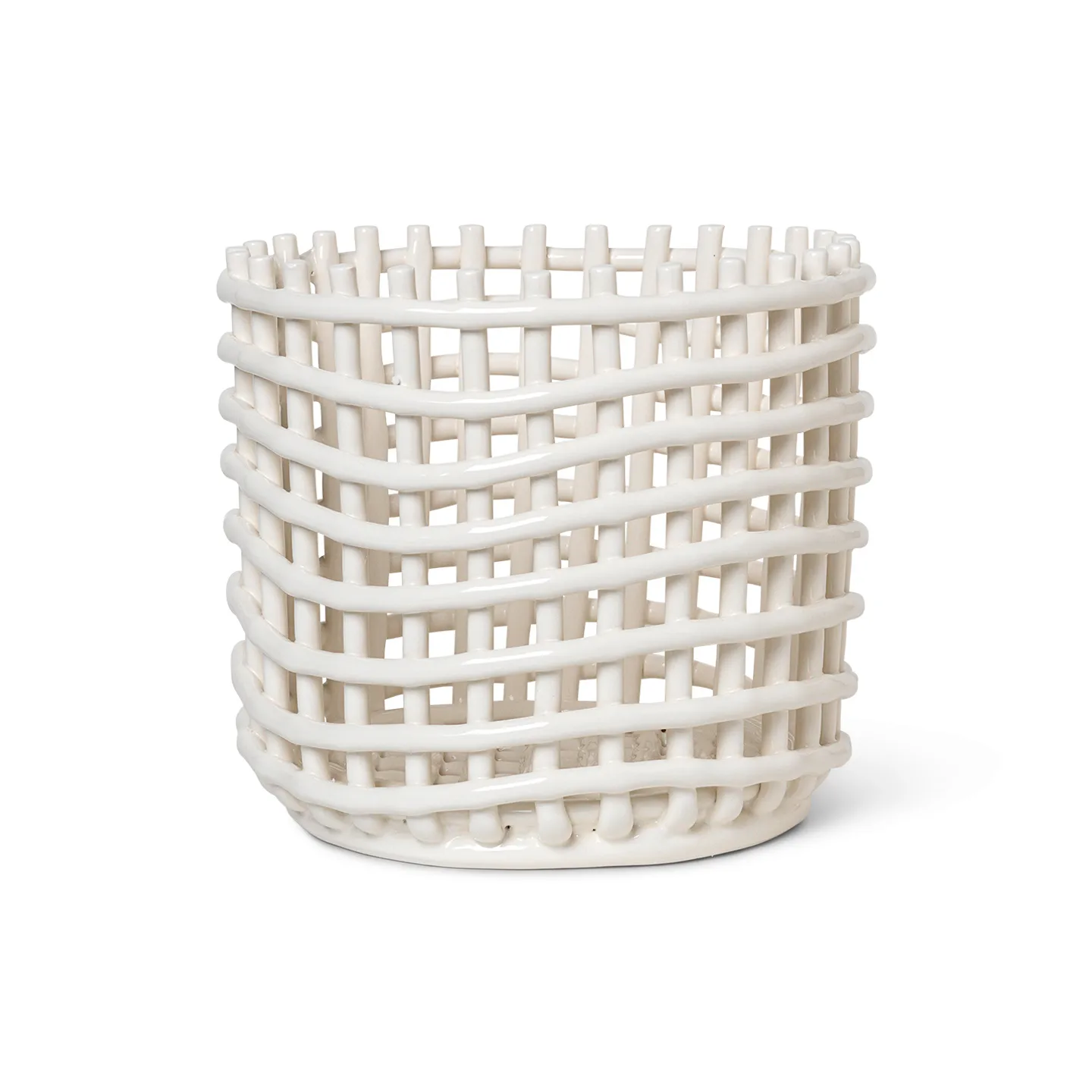 Ceramic punottu kori Ø 23,5 cm, Off white Ferm Living