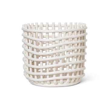 Ceramic punottu kori Ø 23,5 cm - Off white - Ferm Living