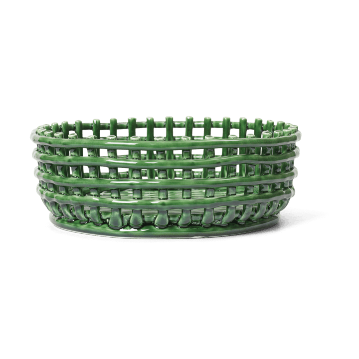 Ceramic punottu kulho - Emerald Green - Ferm LIVING