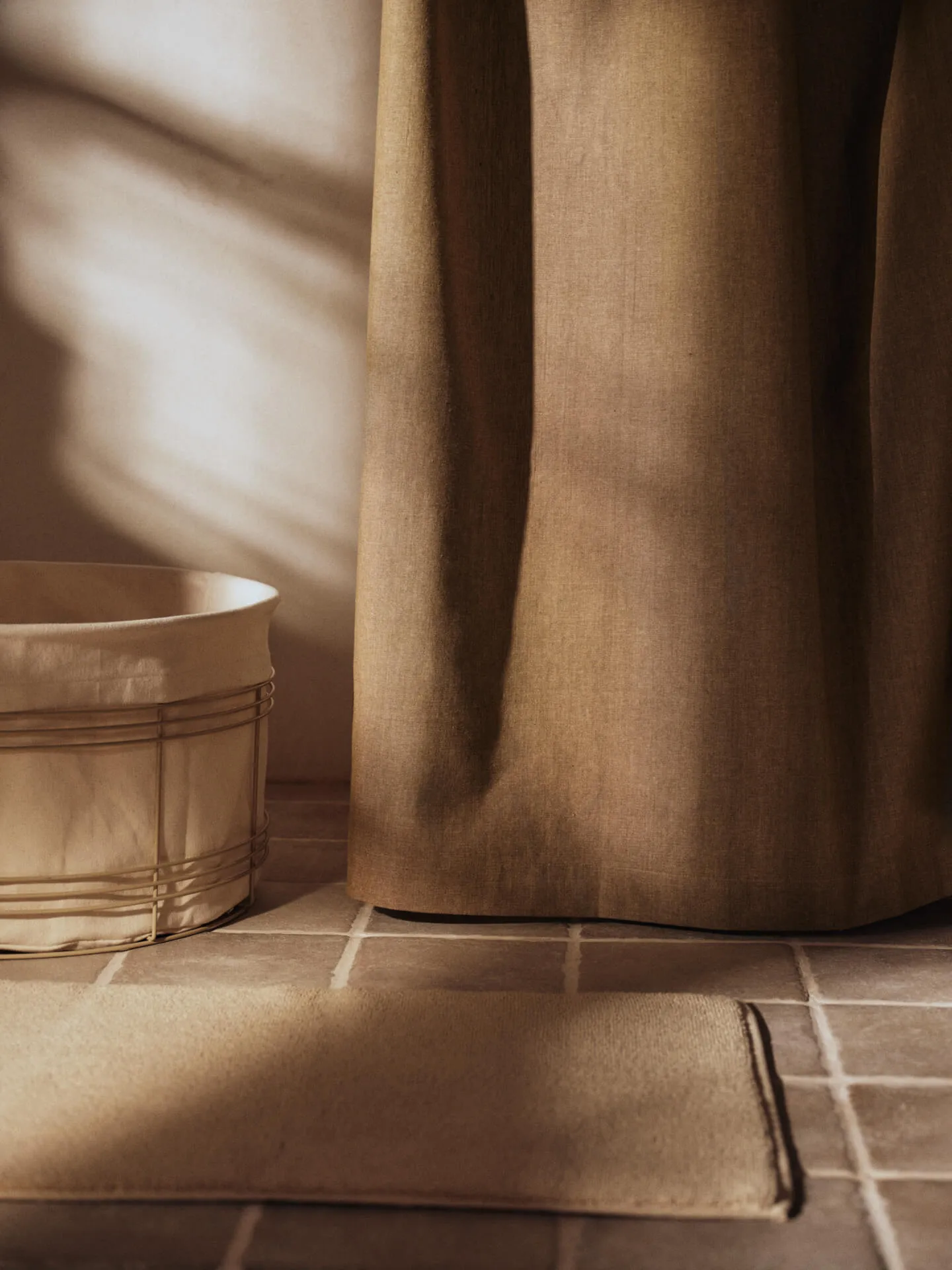 Chambray suihkuverho, Oliivi Ferm Living