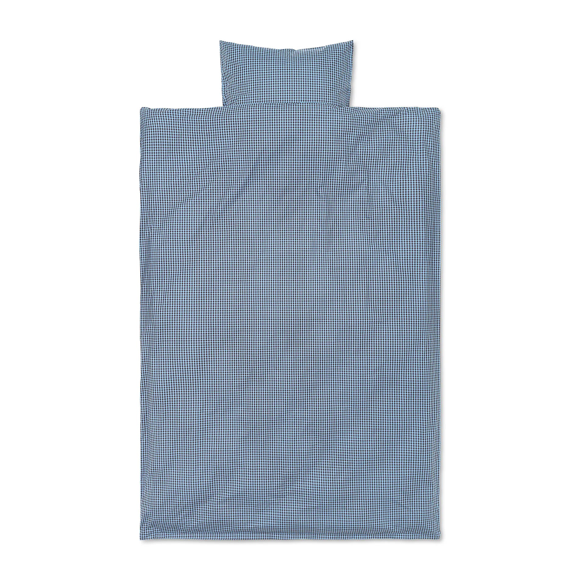Check pussilakanasetti 140 x 200 cm, Faded blue-choco Ferm Living