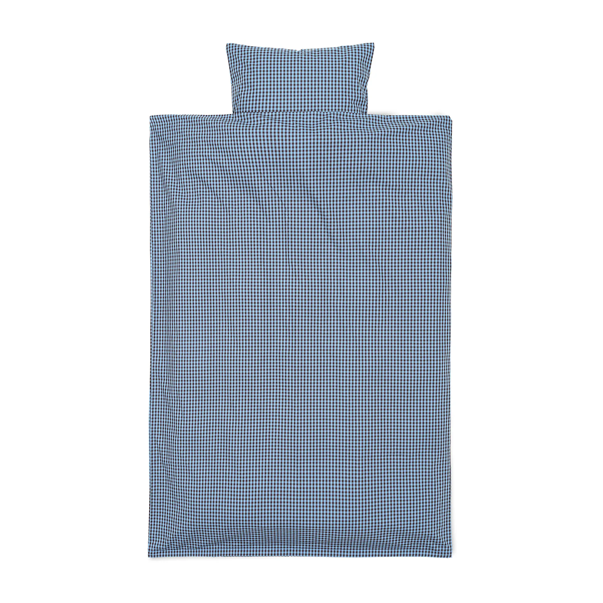 Check pussilakanasetti junior 100 x 140 cm, Faded blue-choco Ferm Living