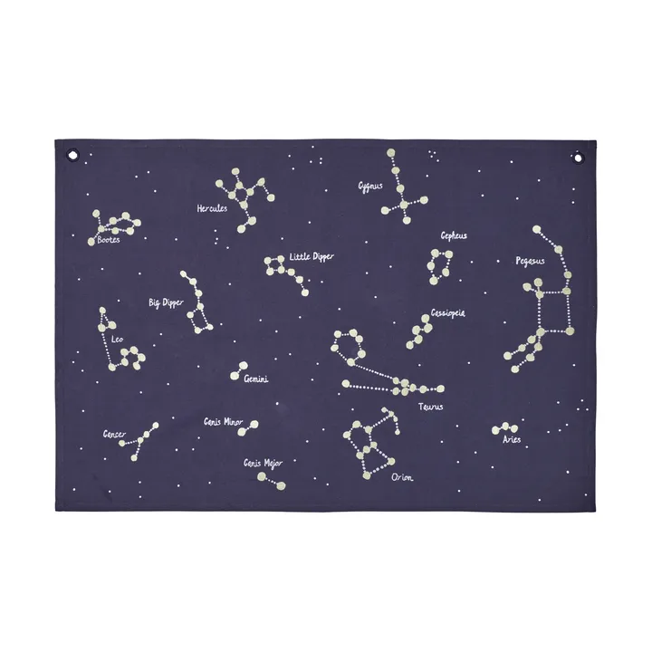Constellation tekstiilikartta - Tummansininen, 70x100 cm - Ferm Living