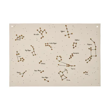 Constellation tekstiilikartta - Värjäämätön, 70x100 cm - Ferm Living