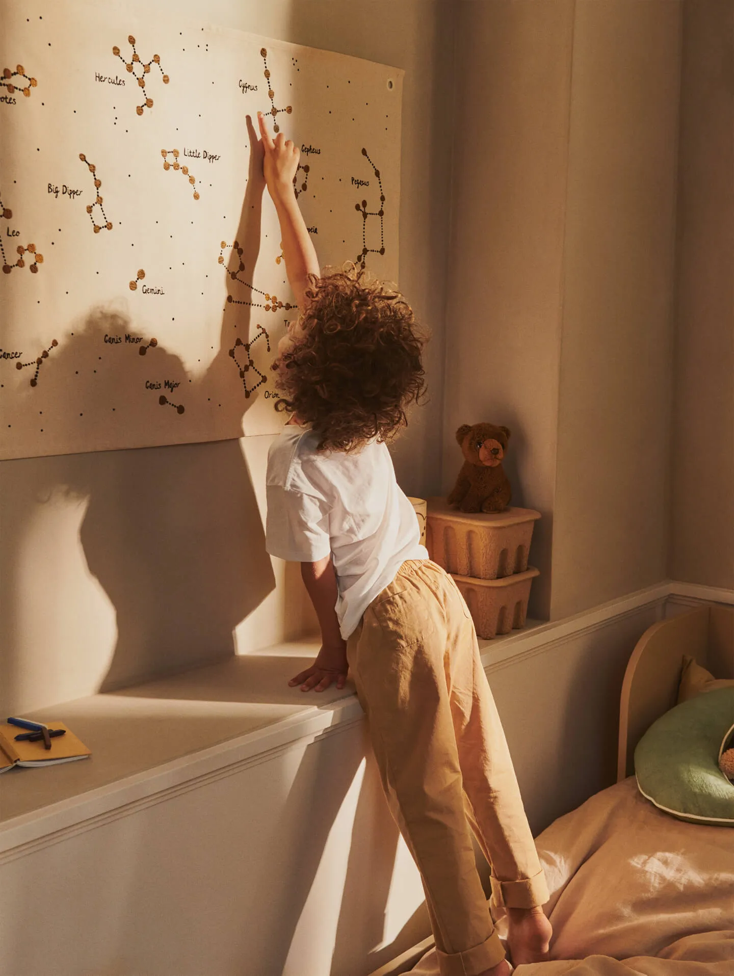 Constellation tekstiilikartta, Värjäämätön, 70x100 cm Ferm Living