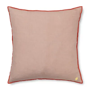 Contrast linen -tyyny 40 x 40 cm - Dusty Rose - Ferm Living