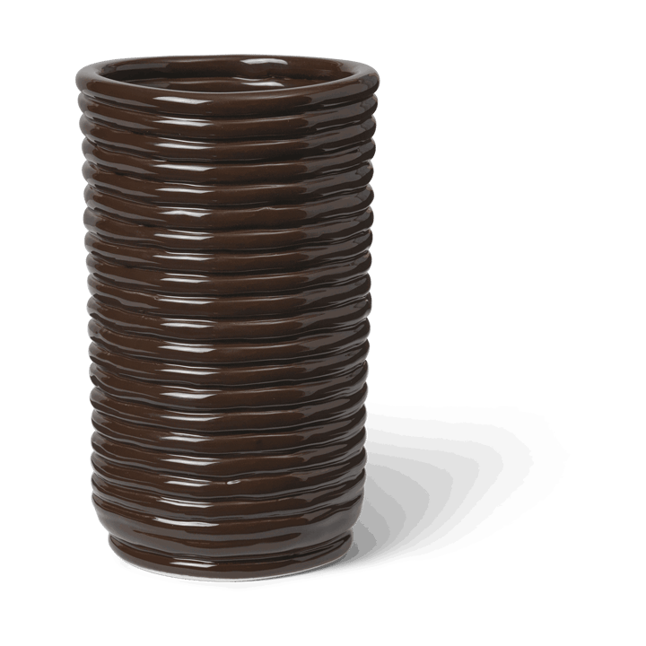 Corduroy maljakko 21 cm - Carob Brown - Ferm Living