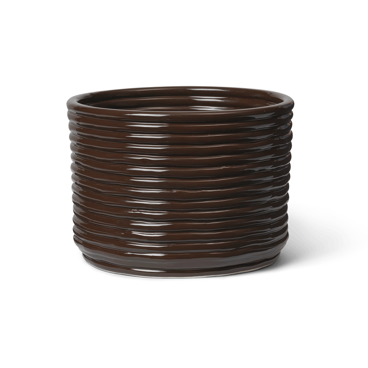 Ferm Living Corduroy ruukku 20x15 cm Carob Brown | Skandinaavinen Sisustus | Ruukut | Ruskea