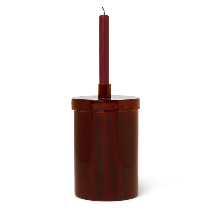 Countdown to Christmas -lasipurkki 24 kynttilällä - Tummanpunainen - Ferm LIVING