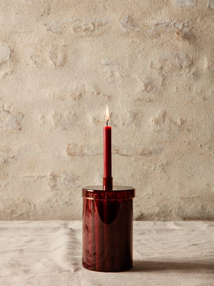 Countdown to Christmas -lasipurkki 24 kynttilällä, Tummanpunainen Ferm Living