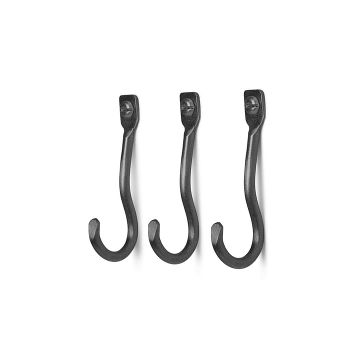 Curvature koukku 3-pack - Musta messinki - Ferm Living