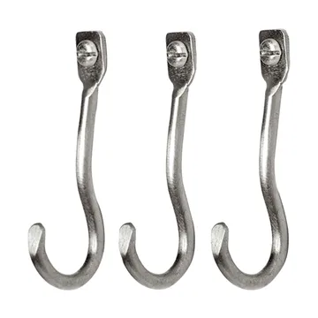 Curvature koukku 3-pack - ruostumaton teräs - Ferm Living