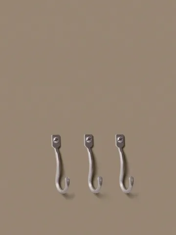 Curvature koukku 3-pack - ruostumaton teräs - Ferm Living