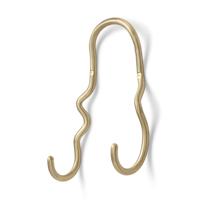 Curvature koukku tupla - Messinki - Ferm Living