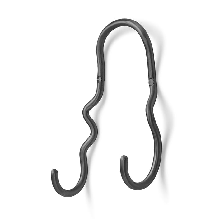 Curvature koukku tupla - Musta messinki - Ferm Living