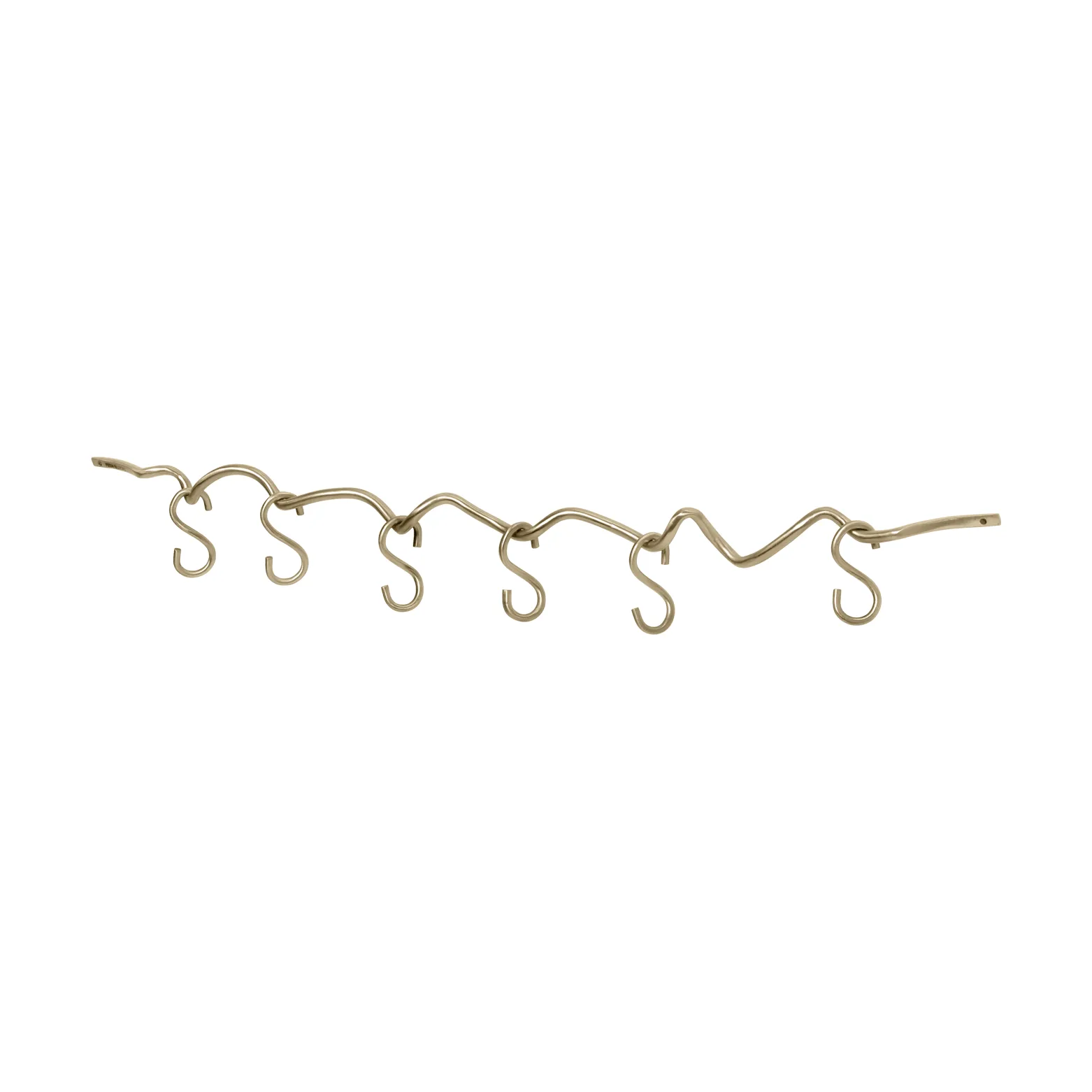 Curvature seinäkisko, 6 kpl koukkuja, Messinki Ferm Living