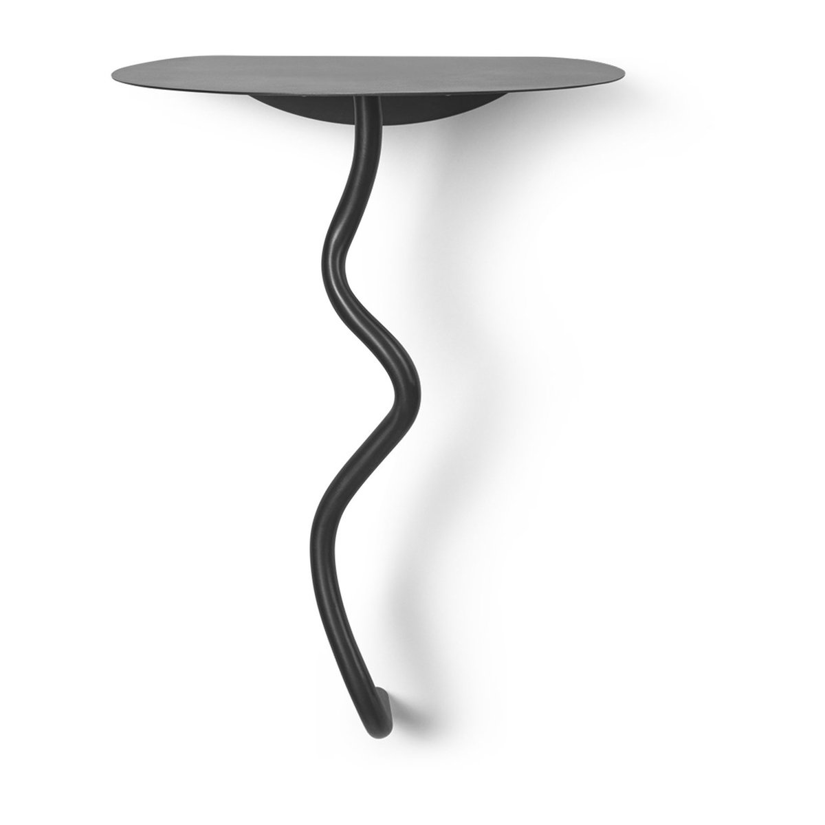 Ferm Living Curvature seinäpöytä Black Brass | Skandinaavinen Sisustus | Sivupöydät & Apupöydät | Musta