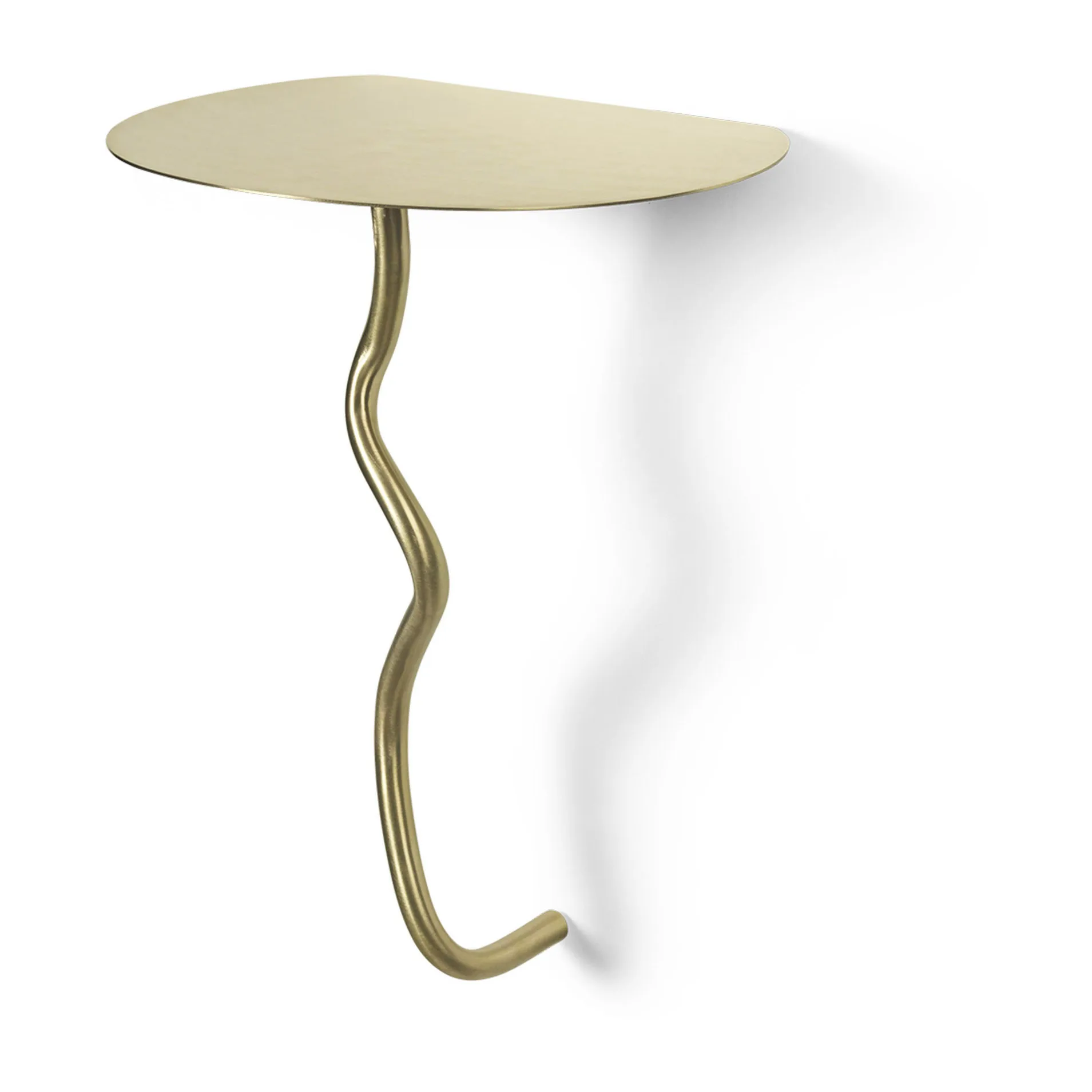 Curvature seinäpöytä, Brass Ferm Living