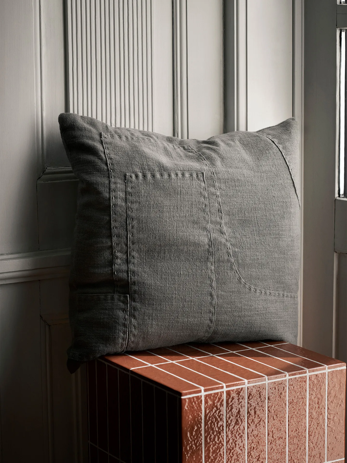 Darn tyynynpäällinen 50x50 cm, Sinisenharmaa Ferm Living