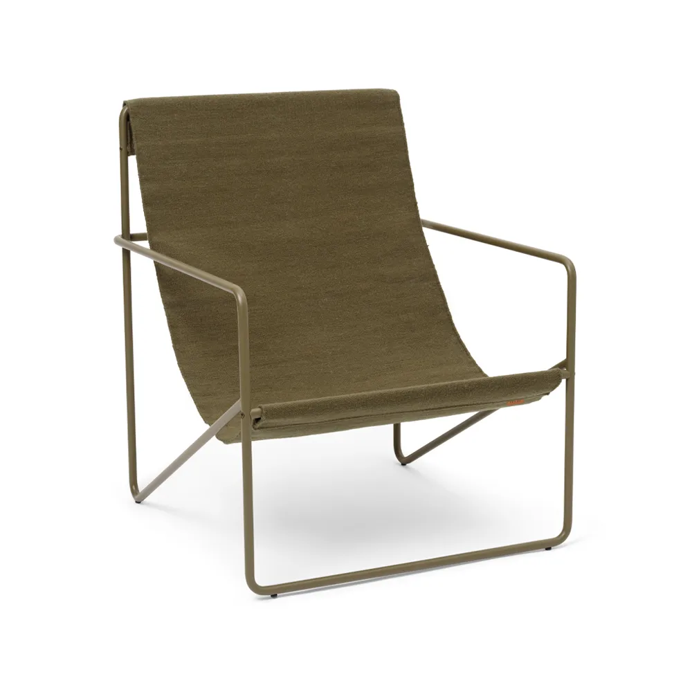 Ferm Living Desert loungenojatuoli Olive, olive runko