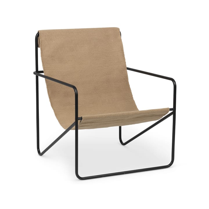 Desert loungenojatuoli - Sand, musta runko - Ferm Living