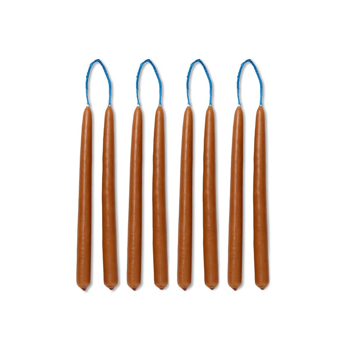 Dipped candles käsintehdyt kynttilät 15 cm 8-pack  - Amber - Ferm LIVING