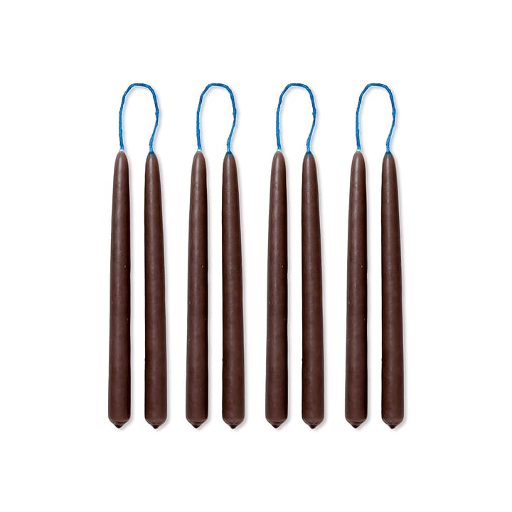 Dipped candles käsintehdyt kynttilät 15 cm 8-pack  - Brown - Ferm LIVING
