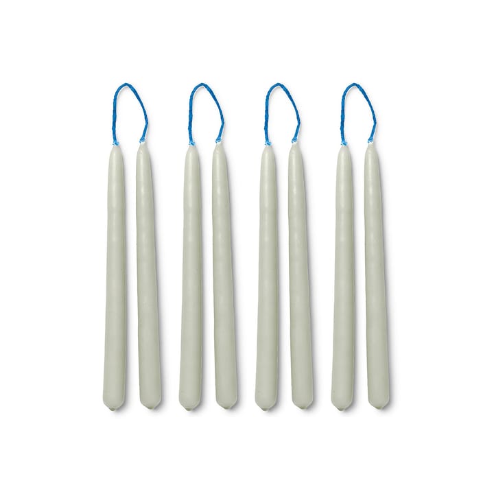 Dipped candles käsintehdyt kynttilät 15 cm 8-pack  - Sage - Ferm LIVING