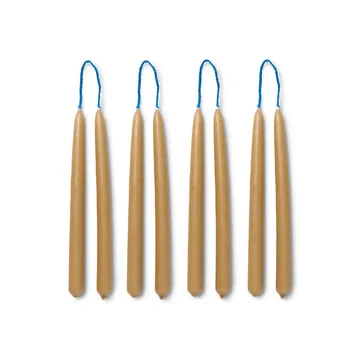 Dipped candles käsintehdyt kynttilät 15 cm 8-pack - Straw - Ferm Living