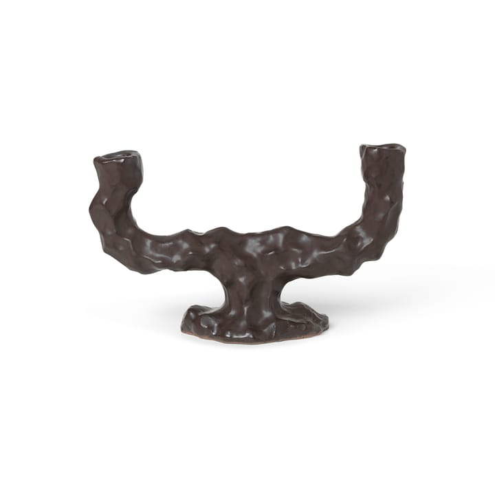 Dito kynttilänjalka dubbel, Dark Brown Ferm Living