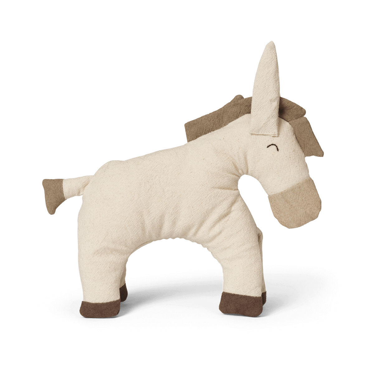 Ferm Living Donkey pehmolelu Undyed-dark sand | Skandinaavinen Sisustus | Lastenhuoneen sisustus | Beige