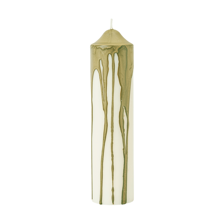 Dryp kynttilä - Oliivinvihreä, 20 cm - Ferm Living