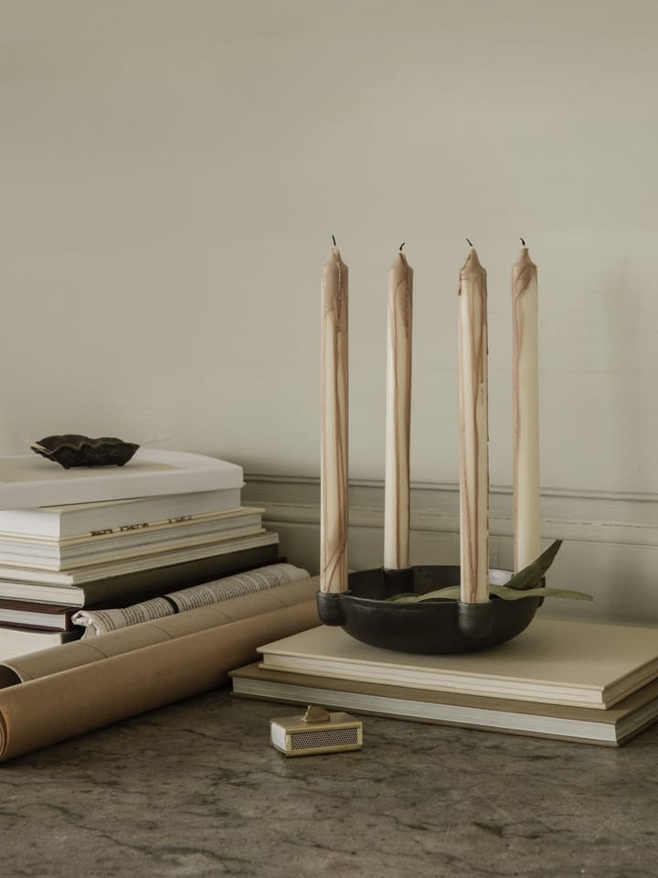 Dryp steariinikynttilä 2-pack, Beige Ferm Living