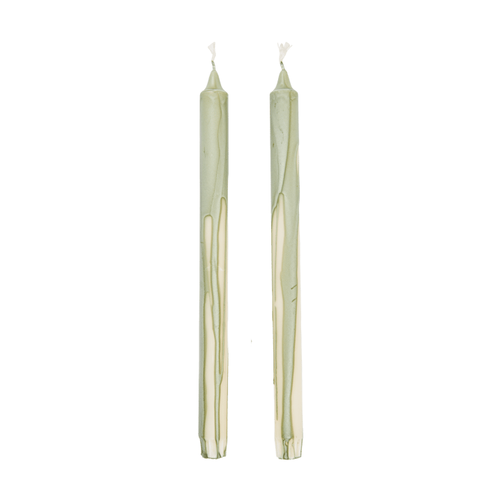 Dryp steariinikynttilä 2-pack - Teen vihreä - Ferm Living