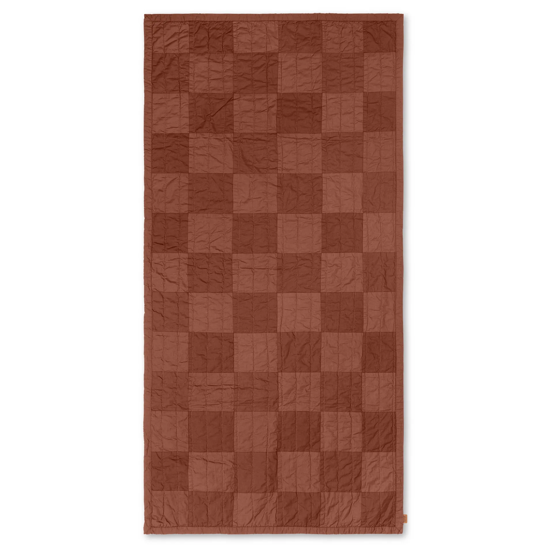 Duo tikattu huopa 90x187 cm, Red Brown Tonal Ferm Living