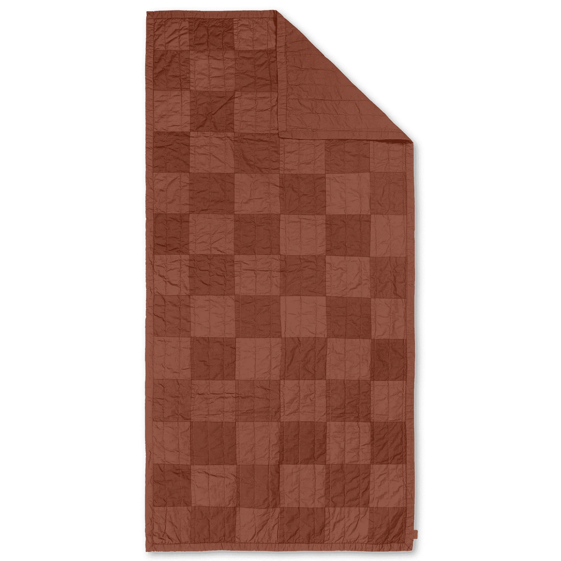 Duo tikattu huopa 90x187 cm, Red Brown Tonal Ferm Living