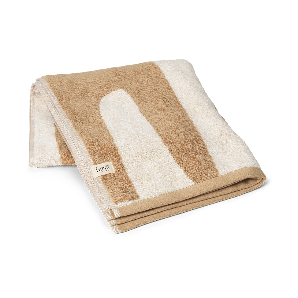 Ferm Living Ebb pyyhe 50x100 cm Sand, off-white | Skandinaavinen Sisustus | Kylpypyyhkeet | Beige